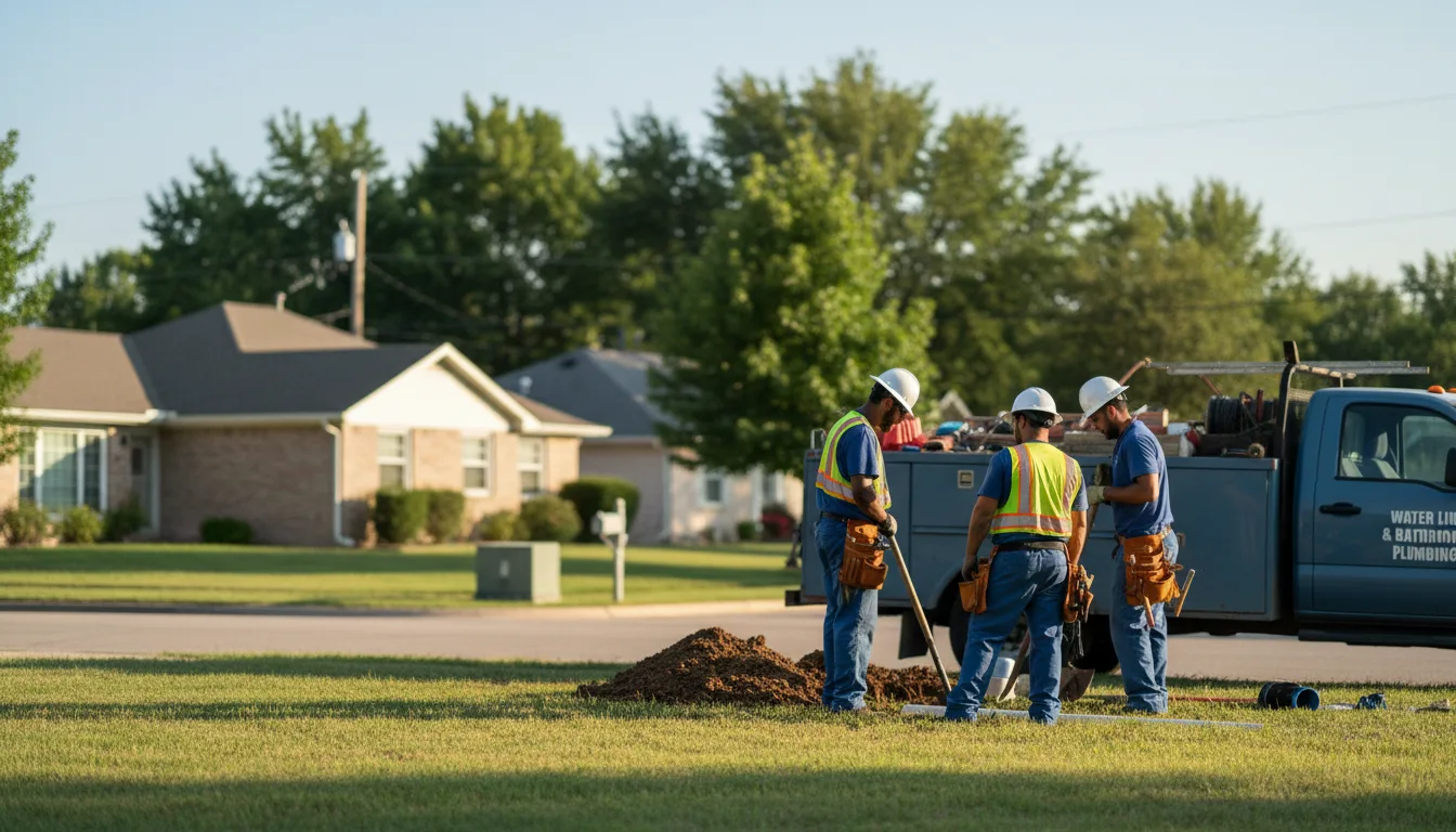 Residential water line and bathroom plumbing service in West Bend, WI